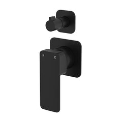 MANO Wall Diverter Mixer, Square Plates, Chrome,Matte Black,Brushed Nickel,Gun Metal,Urban Brass