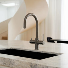 Alia 4-in-1 Instant Hot and Cold Filtered Water Tap In Brushed Nickel,Matte Black,Brushed Gold,Gunmetal Grey With Filtered Boiling Unit, Filtered Boiling and Chilled Unit