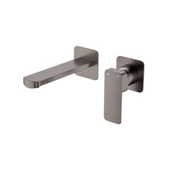 MANO Basin/Bath Wall Mixer Set, Square Plates, 160mm Outlet, Chrome, Matte Black, Brushed Nickel, Gun Metal,  Urban Brass