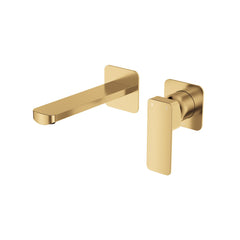 MANO Basin/Bath Wall Mixer Set, Square Plates, 160mm Outlet, Chrome, Matte Black, Brushed Nickel, Gun Metal,  Urban Brass