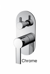 RISE Divertor Bath MixerIn, In Chrome, Matte Black, And Brushed Nickle