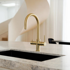 Alia 4-in-1 Instant Hot and Cold Filtered Water Tap In Brushed Nickel,Matte Black,Brushed Gold,Gunmetal Grey With Filtered Boiling Unit, Filtered Boiling and Chilled Unit