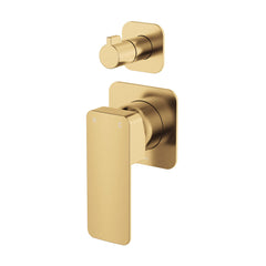 MANO Wall Diverter Mixer, Square Plates, Chrome,Matte Black,Brushed Nickel,Gun Metal,Urban Brass