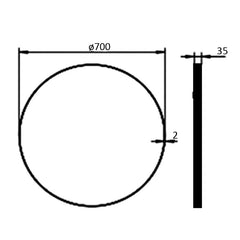 Ryan Round Framed Mirror