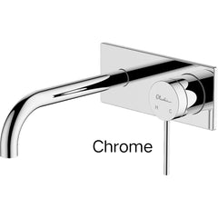 VENICE Chrome Curved Wall Mixer Set