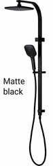 MONACO Dual Shower Set In Chrome , Mattr Black, And Brushed Nickle