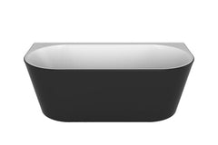 ALEGRA 1700 Back-to-wall Freestanding Bath White And Black