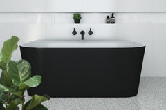 ALEGRA 1700 Back-to-wall Freestanding Bath White And Black