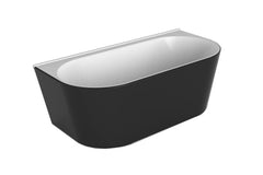 ALEGRA 1700 Back-to-wall Freestanding Bath White And Black