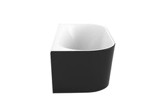 ALEGRA 1700 Back-to-wall Freestanding Bath White And Black