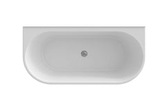 ALEGRA 1700 Back-to-wall Freestanding Bath White And Black