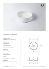 Amaroo Circle Basin Gloss White