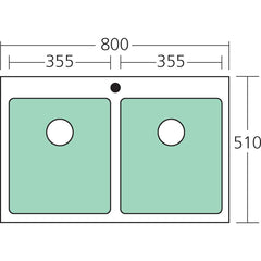 APOLLO Double Bowl Sink Available In 855x570x270mm