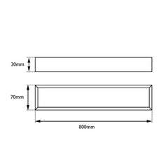 ZAVALLO Square Single & Double Towel Rail 800mm In Chrome, Matte Black, Brushed Gold & Brushed Nickel