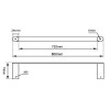 SUPERIA Single Or Double Towel Rail 800mm In Chrome, Matte Black, Matte Black & Chrome, Brushed Gold, Brushed Nickel & Gunmetal Grey