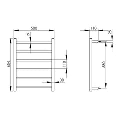 Phoenix ARGO Towel Ladder 650mm Or 920mm S/S
