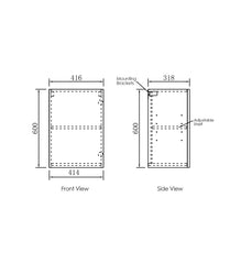 BYRON/BONDI 415 NATURAL OAK WALL CABINET