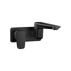 AXISS Wall Mounted Swivel Basin / Bath Mixer Chrome and Black