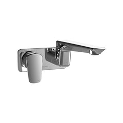 AXISS Wall Mounted Swivel Basin / Bath Mixer Chrome and Black
