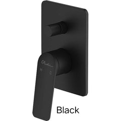 PARIS Matte Black Wall Mixer With Diverter