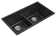 Fomos Sink 790 x 460mm – Double Bowl Black