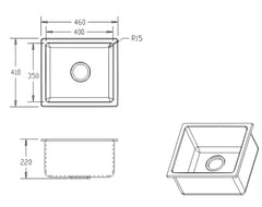 Fomos Sink 460 x 410mm White