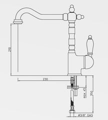 ENGLISH SINGLE MIXER - CHROME