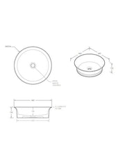 NEPTUNE Gloss White Ceramic Basin In 435W x 125 H MM