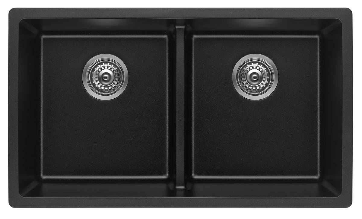 Fomos Sink 790 x 460mm – Double Bowl Black