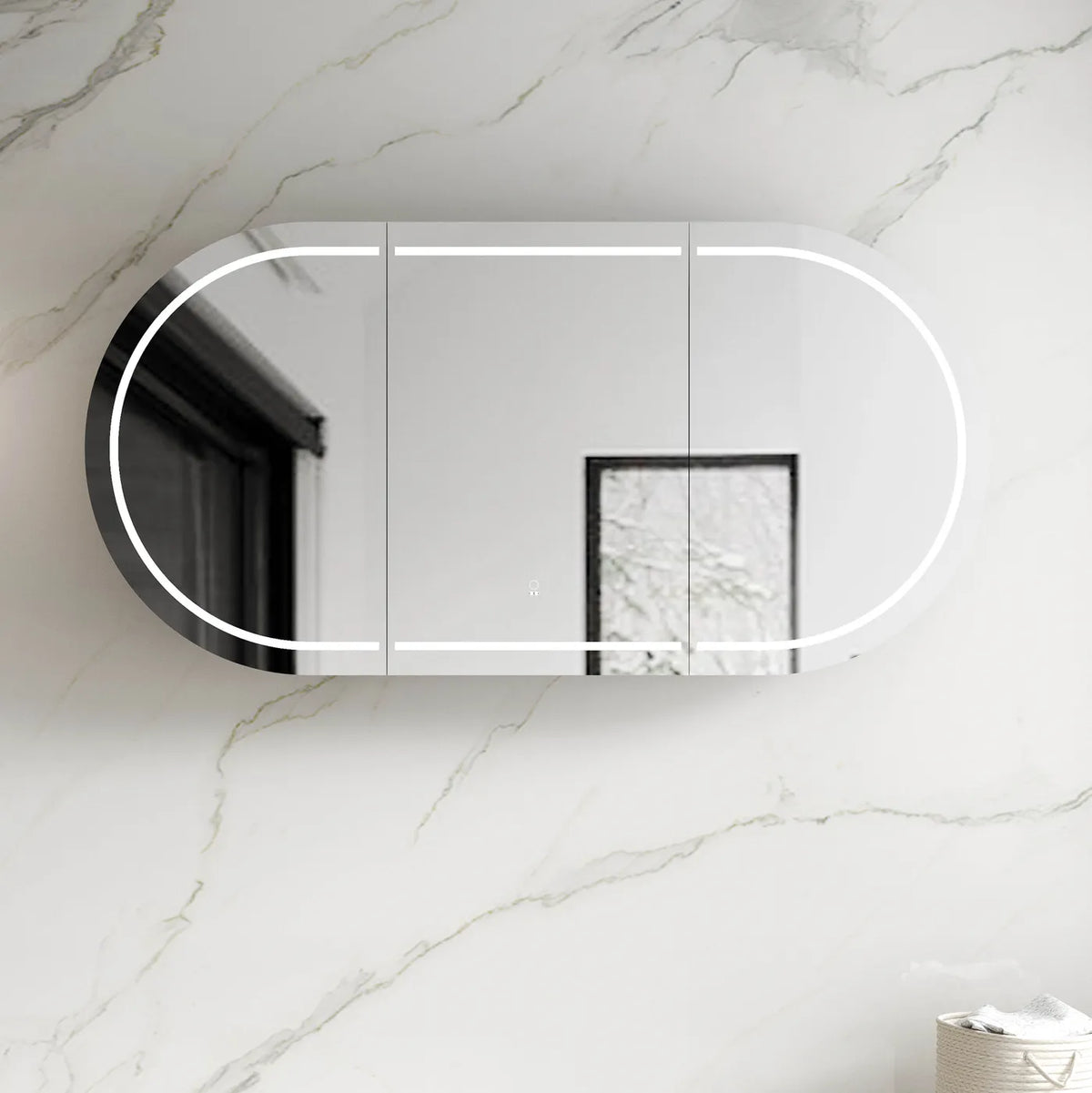 LED BONDI 1800X900 WHITE SHAVING CABINET