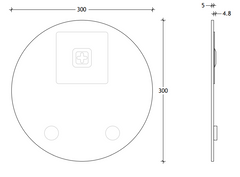 Round Polished Edge Mirror 300,
