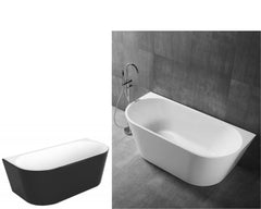 PERFECT Back to Wall Bath in Gloss White or Matte Black & SPA-BATH 1300,1400, 1500 AND 1700