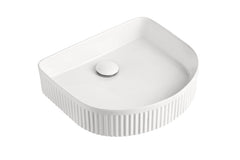 FRILL Round 410mm, Square 410mm, Rectangular 510x380mm Arch 415x365mm, And Pill 580x370mm Ceramic Basin In Gloss White