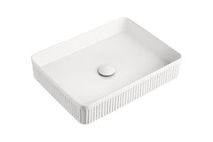 FRILL Round 410mm, Square 410mm, Rectangular 510x380mm Arch 415x365mm, And Pill 580x370mm Ceramic Basin In Gloss White