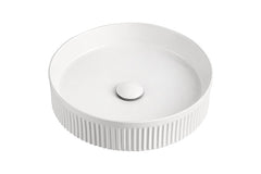FRILL Round 410mm, Square 410mm, Rectangular 510x380mm Arch 415x365mm, And Pill 580x370mm Ceramic Basin In Gloss White