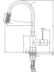 Indi Square Sink Mixer