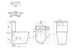 SQUIRCLE Rimless Tornado Back To Wall Toilet Suite In Gloss White With S/P Trap & Back/Left or Right Bottom Inlet Cistern