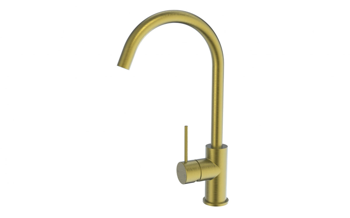 MEKKA Gooseneck Sink Mixer In Chrome, Brushed Gold, Brushed Gun Metal, Brushed Nickel And Matte Black