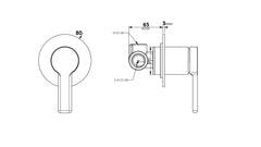 RISE BATH/SHOWER MIXER IN, CHROME, MATTE BLACK, AND BRUSHED NICKLE