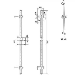 Perfect Premium Multifunction Sliding Shower On Rail in Chrome