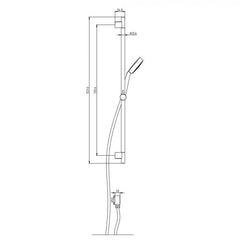 Perfect Rund Multifunction Sliding Shower On Rail