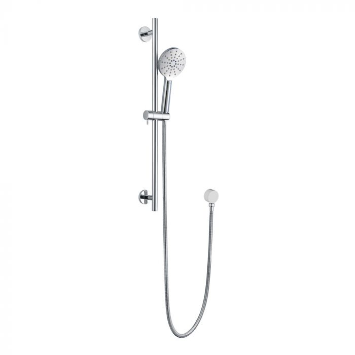 Perfect Rund Multifunction Sliding Shower On A Rail in Chrome
