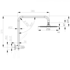 Perfect Twin Compact Shower, Hand Shower With Overhead Rain Shower in Chrome