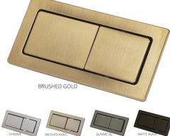 RECTANGULAR Chorme, Urban Brass, Brushed Nickel, Gunmetal & Matte Black Flush Buttons