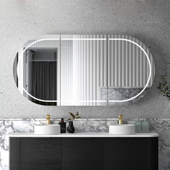 LED BONDI 1800X900 BLACK OAK SHAVING CABINET