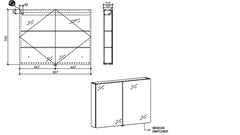 ZERO Led Shaving Cabinet 1000X120X800