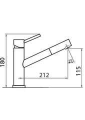 ESSENTE Stainless Steel Swivel Pull Out Mixer