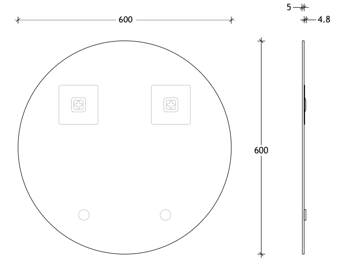 Round Polished Edge Mirror 300,