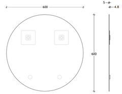 Round Polished Edge Mirror 300,