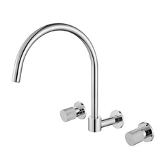 DANCE 1/4 TURN WALL SINK SET IN CHROME, MATTE BLACK & BRUSHED NICKEL